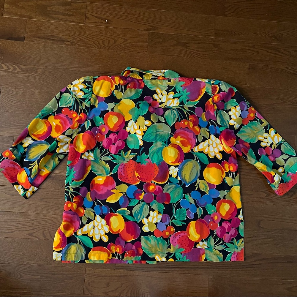 🇨🇦 Vintage Nova Scotia Designer Vibrant Cotton Dress Shirt (Large) - Picture 2 of 5